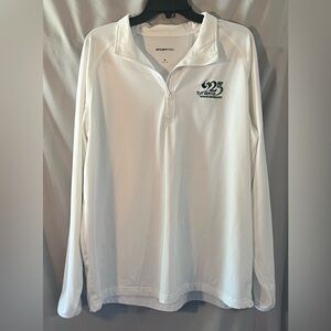 Sport-Tek White Pullover with Green Accent